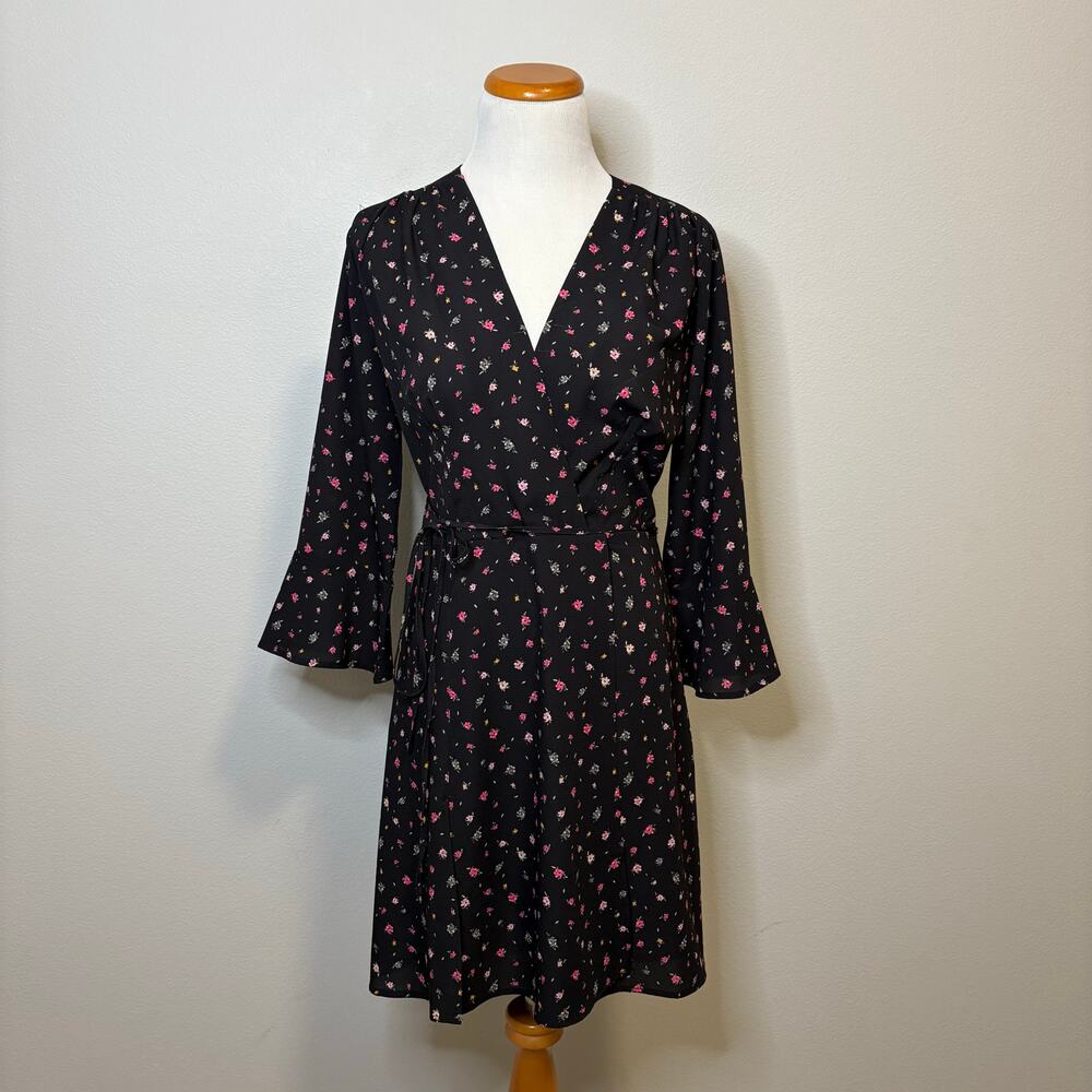 French Connection 71KPU - Bell Sleeve Floral Casual Dress - Size 6 - Picture 2 of 8